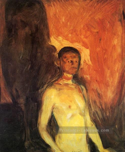 auto   portrait en enfer 1903 Edvard Munch Peintures à l'huile